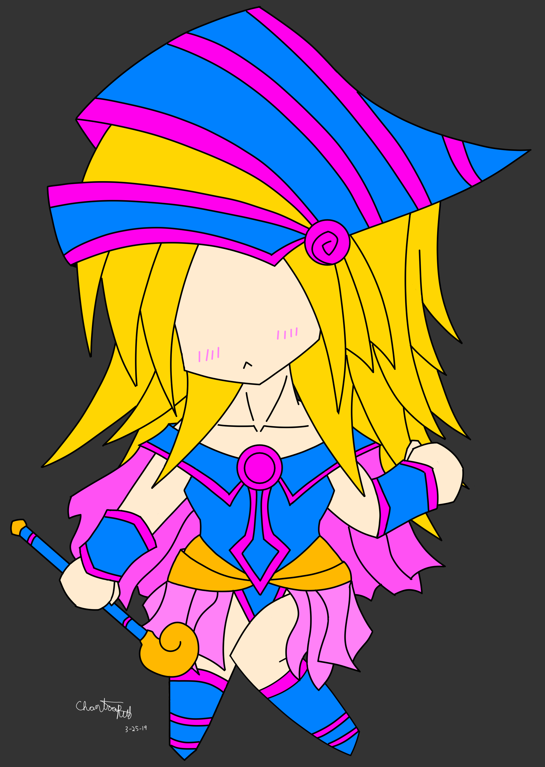 Featured image for DRAWING/Yu-Gi-Oh’s Black Magician Girl