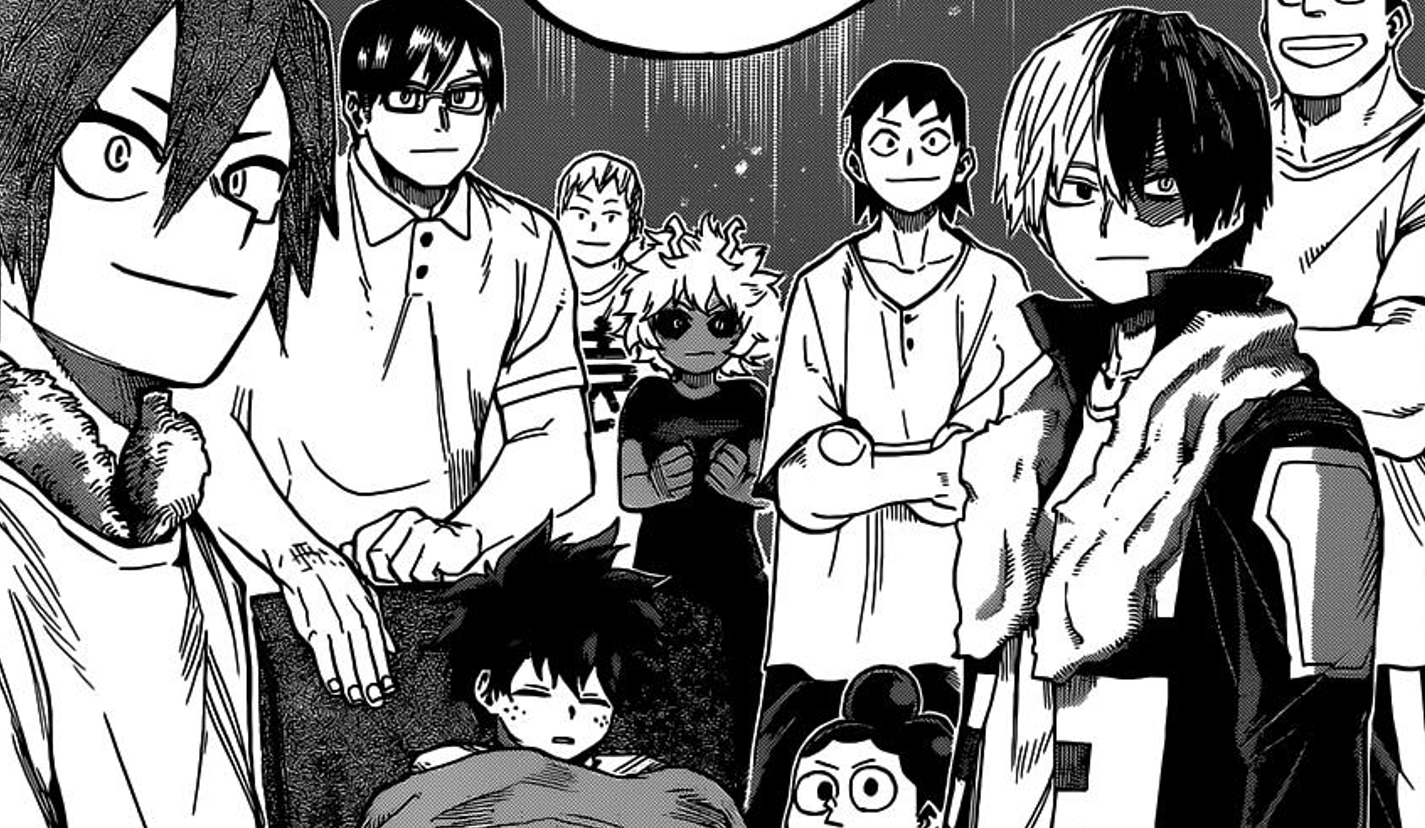Featured image for My Hero Academia Chapter 327: Deku returns to U.A and gets much deserved rest