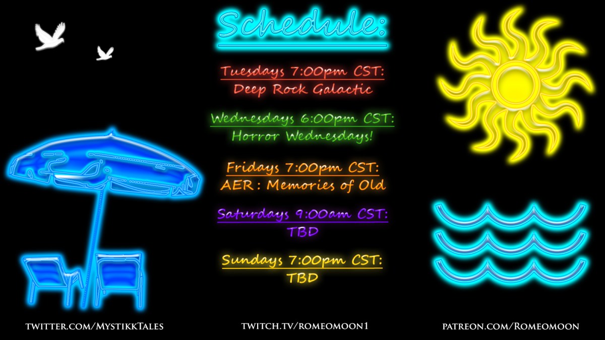 Featured image for New Live Stream Schedule!