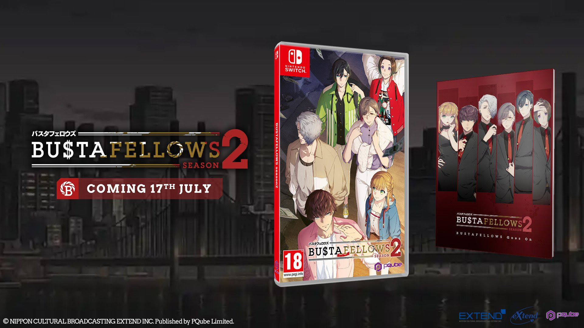 Featured image for BUSTAFELLOWS Season 2 Releases July 17th on PC and Switch!